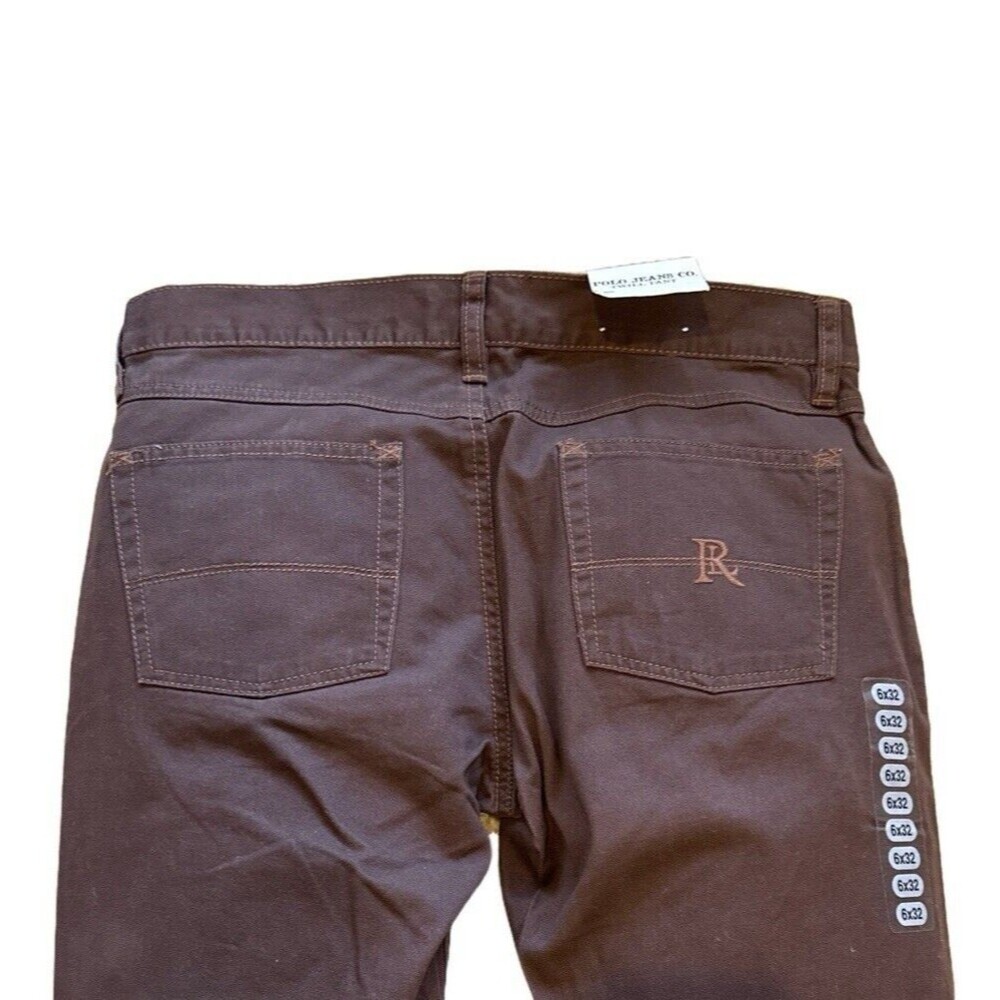 NEW Polo Jeans Company Women's 6 6x32 Twill Pant Brown Loden 100% Cotton NWT - Picture 4 of 6